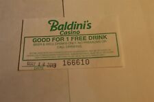 BALDINI'S CASINO -2013 GOOD FOR ONE FREE DRINK COUPON SPARKS NEVADA  picture