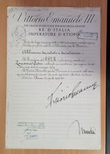 Benito Mussolini and King Victor Emanuel III [1939] - Personally Signed Document picture