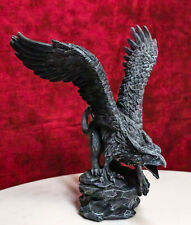 Winged Gothic Stone Griffon Griffin Eagle Lion Gargoyle Roaring Figurine picture