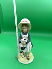 Vintage Holly Hobbie Girl with Bonnet Siamese Cat 1973 Figurine HHF-5 World Art picture