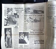 Dalida , Charles Anzavour  NEWSPAPER Middle East 13 October 1967 complete  picture