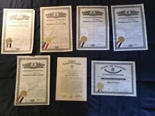 Illinois National Guard Lot Of 7 Certificates 1950’s-1970’s picture