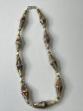 HAWAII HANDMADE 925 STERLING SILVER BEACH CONE SHELL NECKLACE CHOKER picture