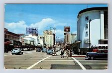 Hollywood CA-California Vine Street From Sunset Boulevard Vintage c1953 Postcard picture