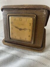 Vintage MCM Phinney And Walker Travel Clock Germany Shabby Not Working picture