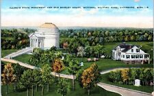 Vicksburg, MS - Illinois Monument and Shirley House Linen Postcard Unposted picture