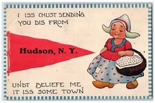 1908 I Iss Chust Sending You Dis From Hudson New York NY Posted Vintage Postcard picture