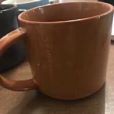 Starbucks 2013 Glazed Brown 14 oz Stackable Coffee Mug Cup Etched Logo Embossed picture