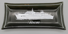 MS BOHEME Commodore Cruise Lines Souvenir Glass Trinket Dish 8.5