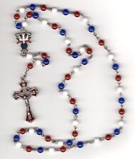 Knights of Columbus-Patriotic Red-White-Blue rosary  