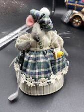 Vintage Maus Haus Golfing Mouse Folk Art Handmade Diana Boud Golf Mouse #2 picture