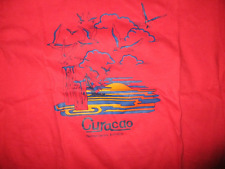 Vintage 80's Red CURACAO NETHERLANDS ANTILLES T Shirt Large Hanes 50% 50% picture