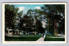 St Johnsbury VT-Vermont, Glimpse Of North Main Street, Vintage c1917 Postcard picture