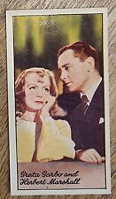 1935 Carreras Famous Film Stars #79 Herbert Marshall w/ Greta Garbo picture