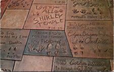 VINTAGE POSTCARD FOOTPRINTS OF THE STARS AT GRAUMANS CHINESE THEATRE MAILED 1959 picture