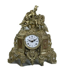 Italian Brass Mantle Clock Signed Lancini picture