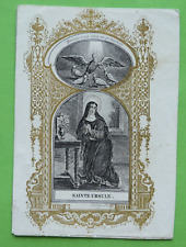 Santino Holy Card canivet pious image beautiful engraving 19th century 1850 Gangel Ste Ursula picture