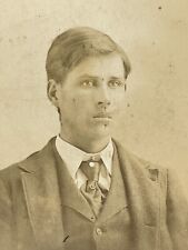 CC8 Cabinet Card Photo George Moore Marshal Missouri 1890-1900's Handsome Man picture