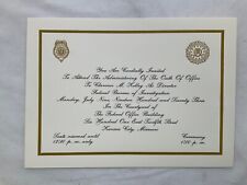 FBI Director Clarence M. Kelley Oath Of Office 1973 Invitation original vintage picture