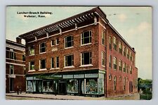 Webster MA-Massachusetts, Larcher-Branch Building, Vintage c1913 Postcard picture