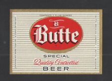BUTTE SPECIAL BEER BUTTE BREWING CO MONTANA 7 OZ LABEL 2 1/4