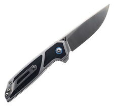 Begg Diamici Folding Knife Black Stainless Steel Handle D2 Plain Edge BG013 picture