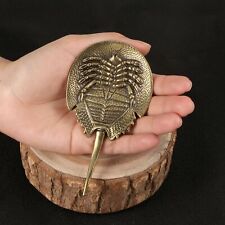 Chinese Brass Ornament Ancient Marine Life Collection Horseshoe Crab art Statue picture