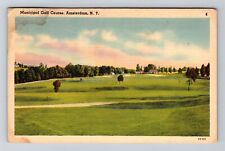 Amsterdam NY-New York, Municipal Golf Course, Antique Vintage c1941 Postcard picture