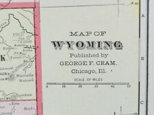 Vintage 1901 WYOMING Map 22