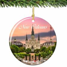 New Orleans Christmas Ornament Porcelain Double Sided picture
