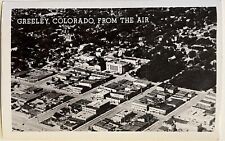 Greeley Colorado Aerial View Vintage RPPC Real Photo CO Postcard c1940 picture