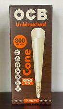 OCB Unbleached Virgin Cones King Size 800 Bulk Count Cigarette Rolling Papers picture