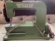 Vintage 1951 Swiss ELNA #1 Green GRASSHOPPER Sewing Machine WORKS picture