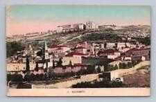 Nazareth Palestine ~ Antique Hand Colored Israel Collotype Postcard 1910s picture