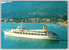 MV Canberra West Vancouver B.C. Canada Ports Harbor Ship Boat Vintage Postcard picture