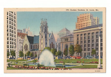 Sunken Gardens-Downtown St. Louis, Missouri MO-c.1930s vintage postcard picture