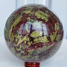 2920g Natural dragon blood stone quartz sphere crystal ball reiki healing picture