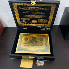100pcs 1924 German Gold Bond $1000 Gold Foil Banknote Bond Scroll in Black Box picture