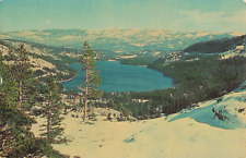 Postcard California: Donner Lake In Winter, Site of Donner Party Tragedy in 1846 picture