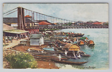 Postcard Tuck's Oilette Suspension Bridge Manila Phillipines Unposted B041 picture