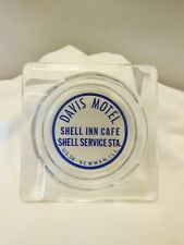 VTG DAVIS MOTEL NEWMAN, ILL. ASHTRAY ADVERTISING SHELL INN CAFE SHELL SERVICE picture