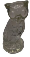 Vintage Mid-Century Mod Mosser Glass Owl Bird Figurine 4 1/2