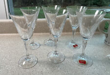 E280~ Set of 6 Vintage Gorham Crystal SNOW BLOSSOM Wine Glasses 7.75