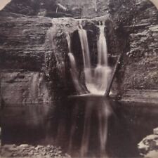 1890s HAVANA GLEN, N.Y. SUMMIT FALL WATERFALL C. BIERSTADT STEREOVIEW 30-19 picture