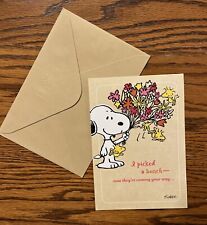 Get Well Soon Greeting Card/ Env Snoopy & Woodstock ~ Hebrews 3:13 picture