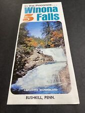 Vintage Winona Falls Bushkill Pennsylvania Travel Souvenir Brochure picture