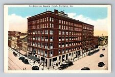 Portland ME-Maine, Congress Square Hotel, Advertisement Antique Vintage Postcard picture