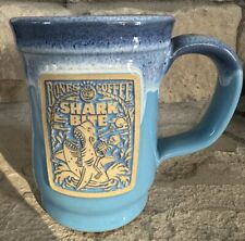 Bones Coffee Company Deneen Pottery Blue 2023 Shark Bite Coffee Tea Mug picture