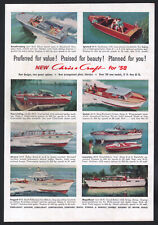 1958 Chris-Craft Boat print ad Silver Arrow Sportsman 8 Models picture