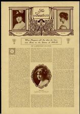 THEATER SUPPLEMENT 1912 ACTORS ACTRESSES BILLIE BURKE JOHN BARRYMORE STAGE PLAYS picture